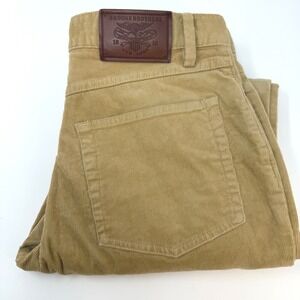 Brooks Brothers Mens 30x30 Tan Corduroy 5-Pocket Pants Regular Fit Khaki 42647